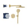 Grohe Grohtherm SmartControl Zestaw prysznicowy termostatyczny podtynkowy z deszczownicą brushed cool sunrise 34863GN0