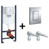 Grohe Rapid SL zestaw stelaż 3w1 do WC + wsporniki + przycisk chrom 38840000+38732000+3855800M
