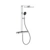 Grohe Spa Rainshower Aqua Pure Zestaw prysznicowy termostatyczny natynkowy z deszczownicą przepływ 15 l/min czarny/chrom 101680KI00
