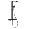 Grohe Spa Rainshower Aqua Pure Zestaw prysznicowy termostatyczny natynkowy z deszczownicą przepływ 8,7 l/min phantom black 100964KF00