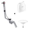 Hansgrohe Exafill S Syfon wannowy z napełnieniem przez przelew + zestaw napełniający biały mat 58115180+58117700