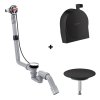 Hansgrohe Exafill S Syfon wannowy z napełnieniem przez przelew + zestaw napełniający czarny mat 58115180+58117670