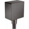 Hansgrohe Fixfit Square Przyłącze węża czarny chrom szczotkowany 26455340