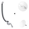 Hansgrohe Flexaplus Syfon wannowy + element zewnętrzny biały mat 58141180+58185700