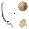 Hansgrohe Flexaplus Syfon wannowy + element zewnętrzny brąz szczotkowany 58141180+58185140