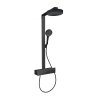 Hansgrohe Rainfinity Zestaw prysznicowy termostatyczny natynkowy z deszczownicą czarny mat 28742670