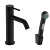 Hansgrohe Tecturis S Bateria umywalkowa z rączką Bidetta i korkiem czarny mat 73211670