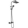 Hansgrohe Vernis Shape Zestaw prysznicowy natynkowy z deszczownicą czarny mat 26097670