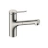Hansgrohe Zesis M33 Bateria kuchenna podokienna z wyciąganą wylewką stal szlachetna 74821800