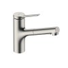 Hansgrohe Zesis M33 Bateria kuchenna z wyciąganą wylewką stal szlachetna 74820800