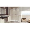 Huppe Aura Elegance 4-kąt Drzwi suwane ze stałym segmentem i częścią boczną 170x190 cm profile chrom eloxal szkło sand plus Anti-Plaque 401802.092.316
