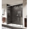 Huppe Aura Elegance 4-kąt Drzwi suwane ze stałym segmentem i częścią boczną 170x190 cm profile srebrne matowe szkło przezroczyste 401802.087.321