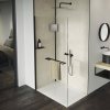 Huppe Select+ Kabina prysznicowa Walk-in 110x200 cm profile czarny mat szkło przezroczyste z powłoką Anti-Plaque SL0108123322