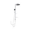 Ideal Standard Alu+ Zestaw prysznicowy natynkowy z deszczownicą srebrny BD585SI