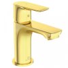 Ideal Standard Connect Air Bateria umywalkowa Blue Start bez korka złoty szczotkowany połysk A7019A2