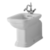Kerasan Waldorf Bidet stojący 65x37cm z przelewem, biały wykończenia chrom 4120K1
