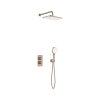 KFA Malaga Zestaw prysznicowy termostatyczny podtynkowy z deszczownicą brushed rose gold z powłoką PVD 5759-501-34
