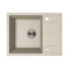 Kuchinox Viti Zlewozmywak granitowy jednokomorowy 56x44 cm beż SBX_413Y