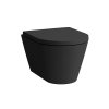 Laufen Kartell  Toaleta WC podwieszana bez kołnierza krótka 37 x 49 cm czarny mat H8203337160001