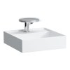 Laufen Kartell Umywalka wisząca lub nablatowa 46x46 cm z otworem na baterię biała powłoką LCC H8183314001111