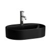Laufen Savoy Umywalka nablatowa 55x38 cm z przelewem czarny mat H8129457161041
