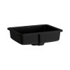 Laufen Savoy Umywalka podblatowa 50x39,5 cm nieszkliwiona czarny mat H8189477161091