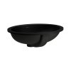 Laufen Savoy Umywalka podblatowa 50x41,5 cm szlifowana szkliwiona czarny mat H8189437161551