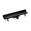 Laveo Basso Odpływ liniowy przyścienny 100 cm czarny COB_711D