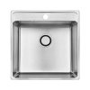 Laveo Besos Zlewozmywak stalowy jednokomorowy 49x48 cm inox szczotkowany SLB010T