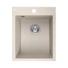 Laveo Chichi Zlewozmywak granitowy jednokomorowy 48x39 cm beż SBH_410T