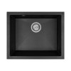 Laveo Ibiza Zlewozmywak granitowy jednokomorowy 56x46 cm czarny SBI_710U