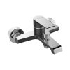 Laveo Largo Bateria wannowa natynkowa czarny/chrom BAH_710D