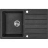 Laveo Margarita Zlewozmywak granitowy 1-komorowy 79x49 cm z ociekaczem czarny SBM711T