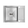 Laveo Marmara Zlewozmywak stalowy jednokomorowy 57x44 cm inox SAM013T