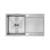 Laveo Marmara Zlewozmywak stalowy jednokomorowy 76x44 cm inox SAM011T