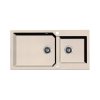 Laveo Milos Zlewozmywak granitowy dwukomorowy 98x50 cm beż SPM4209