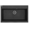 Laveo Tau Zlewozmywak granitowy jednokomorowy 50x80 cm czarny SBT_7108