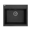 Laveo Tau Zlewozmywak granitowy jednokomorowy 50x57 cm czarny SBT_710Y