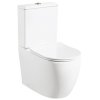 Lavita Nautilius Zestaw Toaleta WC stojąca kompakt bez kołnierza + deska wolnoopadająca biały połysk 5900378325581