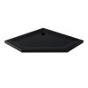New Trendy Mild Stone Brodzik pięciokątny 90x90 cm czarny B-0582