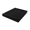 New Trendy Mild Stone Brodzik prostokątny 120x70 cm czarny B-0568