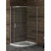 New Trendy New Komfort Kabina prysznicowa półokrągła 100x80x195 cm z powłoką Active Shield profile chrom szkło grafit K-0438