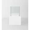 Novellini BeSafe Wall V2 Ekran ochronny na ladę 100x85 cm profile białe szkło przezroczyste BSAFEV2B100-1A