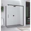 Novellini Kuadra 2.0 PH Drzwi przesuwne 137-139x200 cm lewe profile czarne szkło przezroczyste K2PH137S-1H