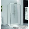 Novellini Kuadra Black 2.0 G Drzwi skrzydłowe do wnęki 87-91x200 cm szkło przezroczyste profile czarne K2G87-1H
