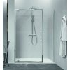 Novellini Kuadra 2.0 G+F in line Drzwi prysznicowe skrzydłowe wnękowe z polem stałym 157-161x200 cm szkło przezroczyste profile chrom K2GFL157-1K