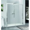 Novellini Kuadra Black 2.0 PH Drzwi przesuwne z polem stałym 127-131x200 cm prawe szkło przezroczyste profile czarne K22PH127D-1H