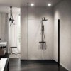Novellini Kuadra Black H Kabina prysznicowa walk-in 157-160x200 cm szkło przezroczyste, profile czarne KUADH160-1H