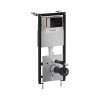 Omnires Eco Flush Set Zestaw Stelaż do WC StrongFrame z Eco spłukiwaniem + przycisk WC Minimal czarny mat STFWCECO1M-RBLM