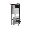 Omnires Eco Flush Set Zestaw Stelaż WC StrongFrame z Eco spłukiwaniem + przycisk WC Steel-R45 czarny mat STFWCECO1R45-RBLM